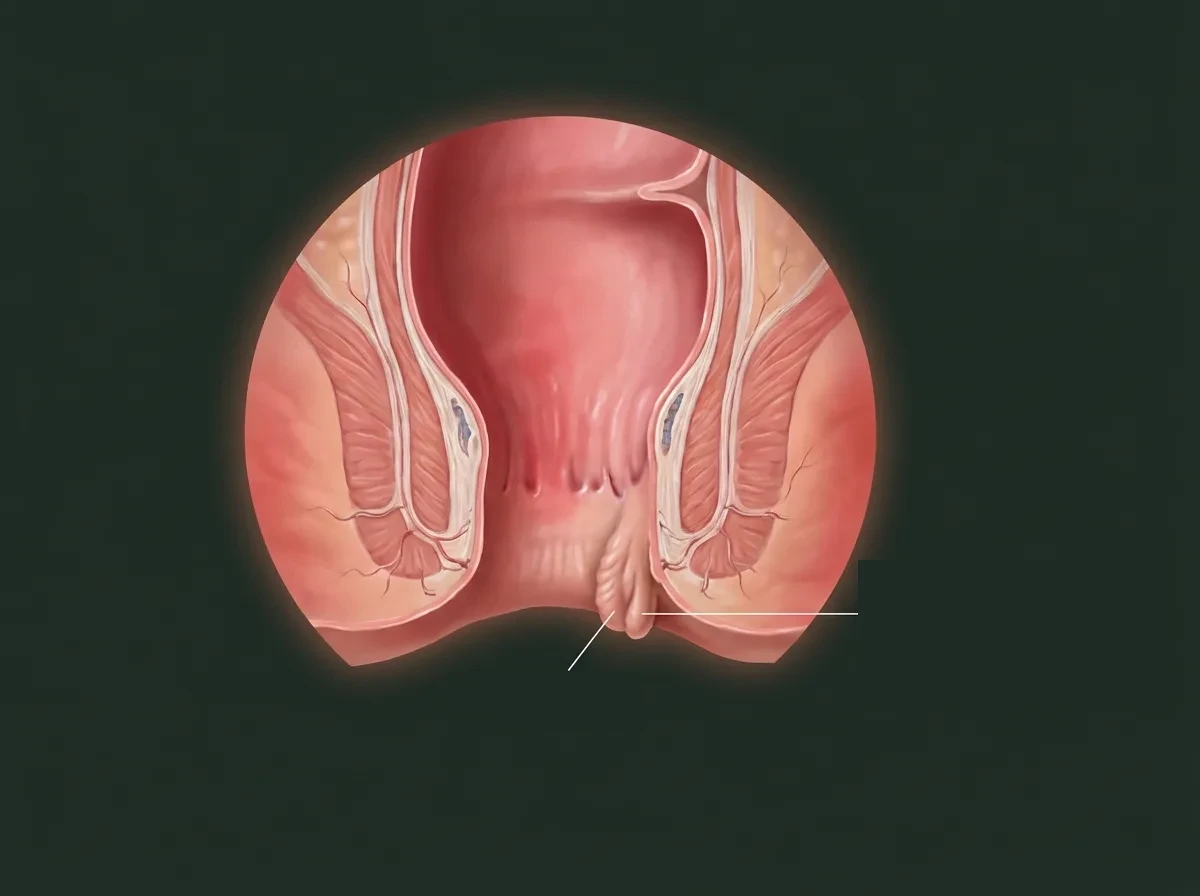 Ilustração anatômica — Plicoma anal
