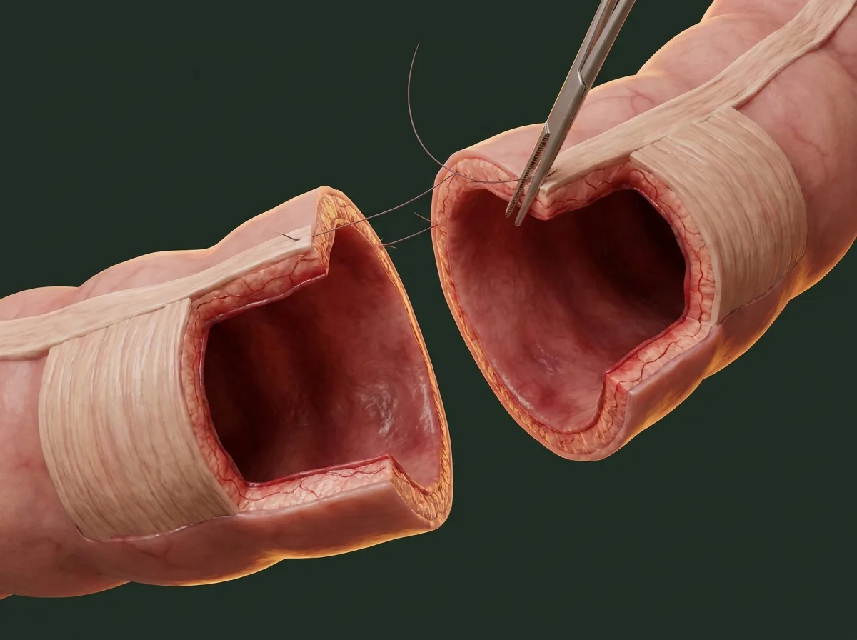 Ilustração — Reversão de colostomia